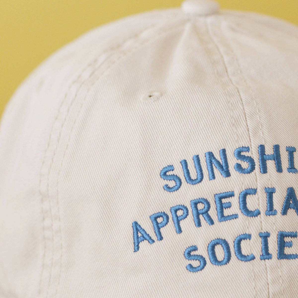 Sunshine Appreciation Society - Cotton Baseball Cap - Off-White