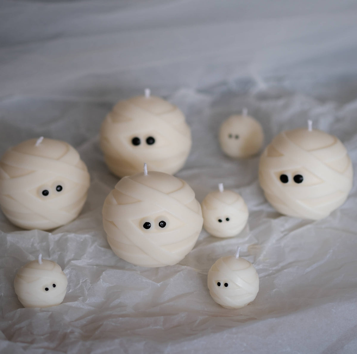 Mummy Ghost Candle Duo | Halloween Candles | Mummy Candles