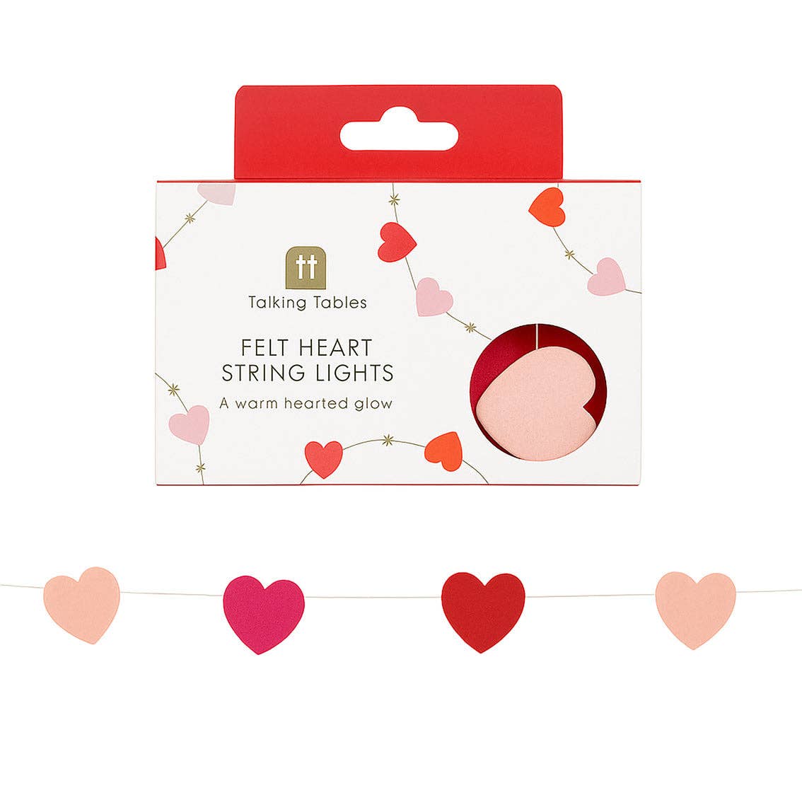 Heart Felt String Lights - 2m | Valentines Decor |