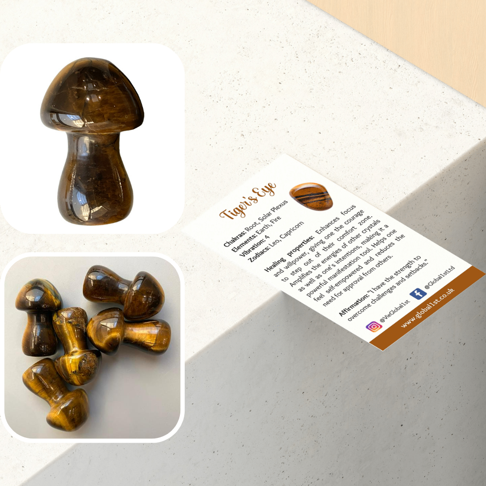Crystal Mushroom, 3.5cm: Yellow Aventurine