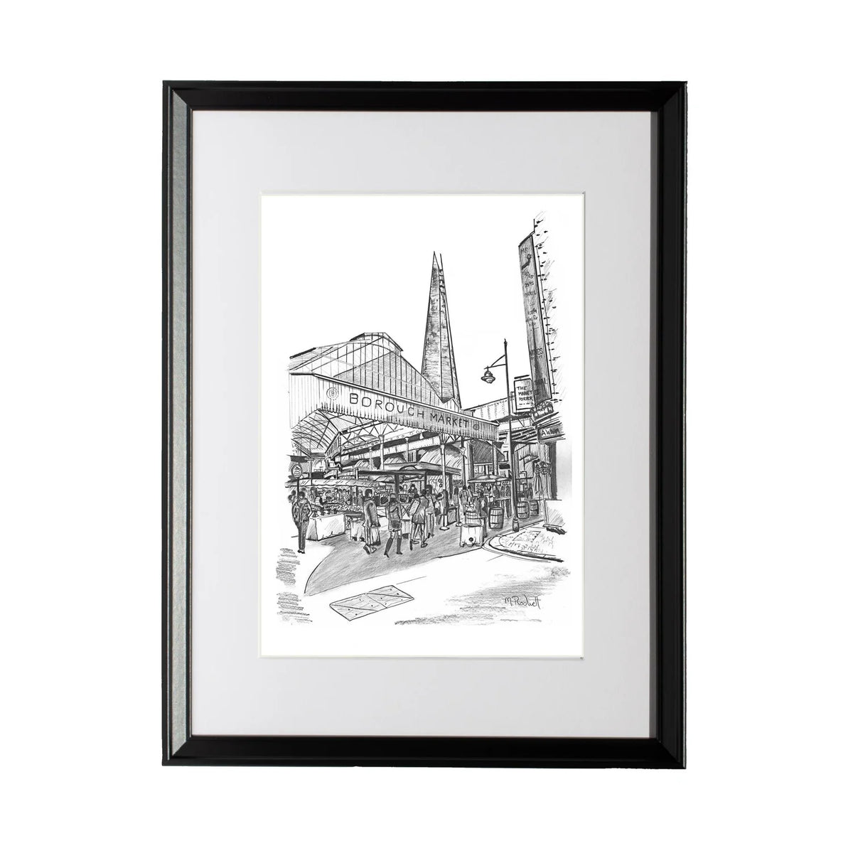 Borough Market Pencil Drawing | Fine Art Prints