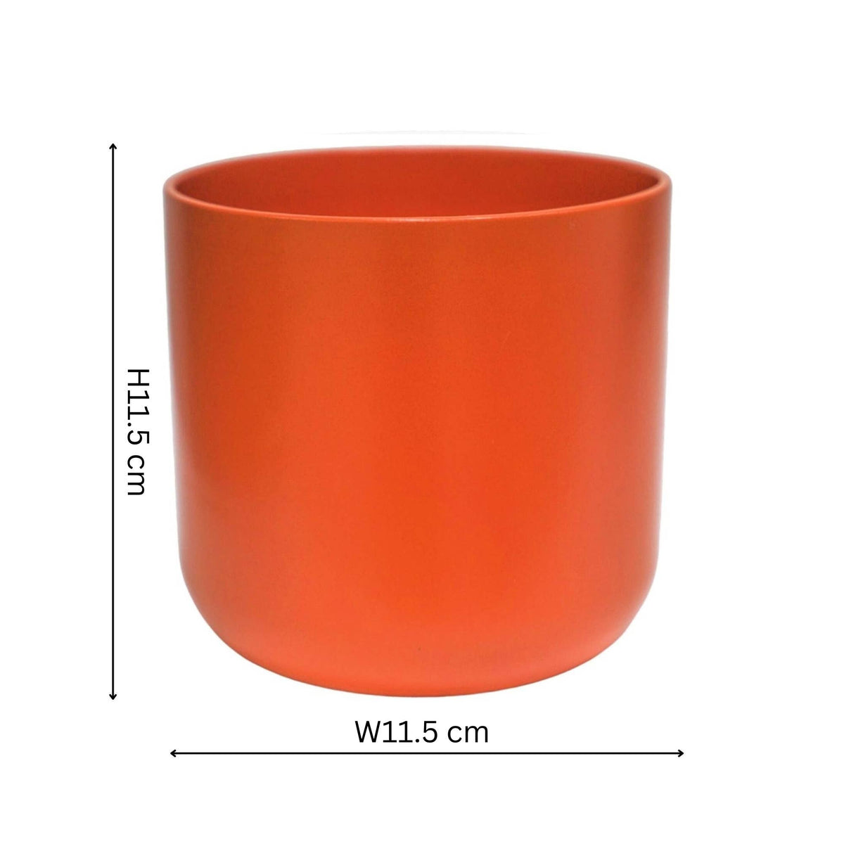 Lisbon Ceramic Indoor Planter H11.5cm D11.5cm: Anthracite
