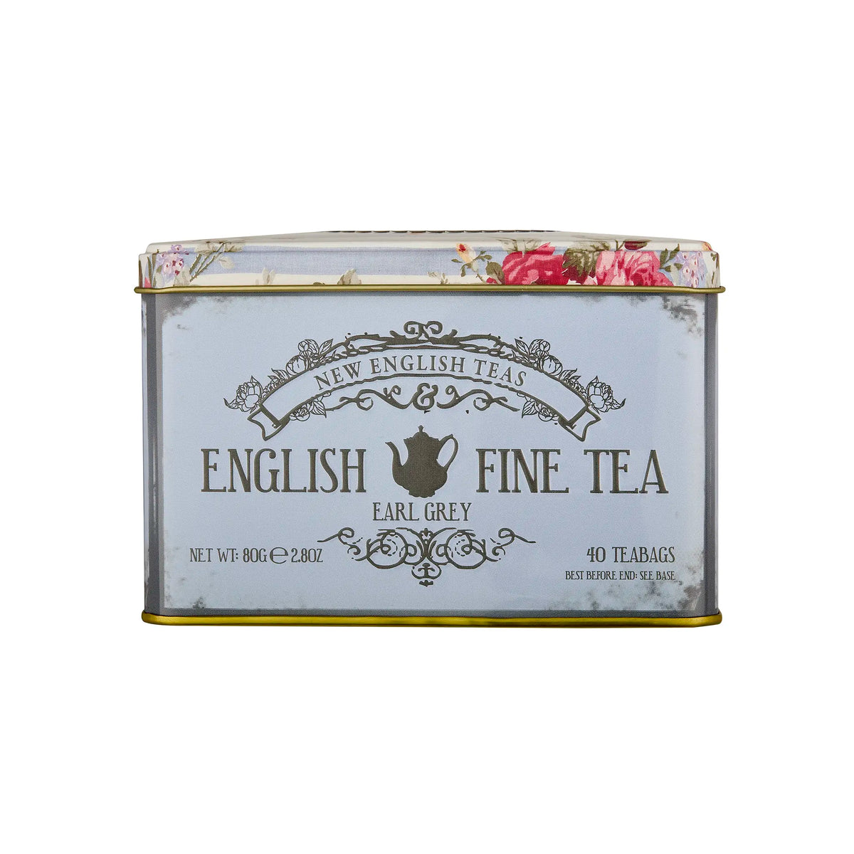 Vintage Floral 40 Teabag Tin - Earl Grey