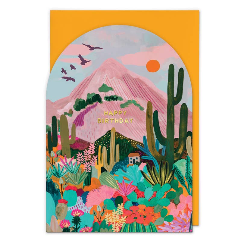 Cactus Mountain Greetings Card