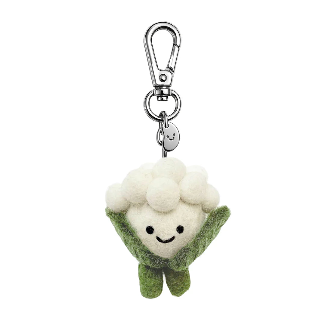 Carl The Cauliflower Felt Keychain - Silly Beans