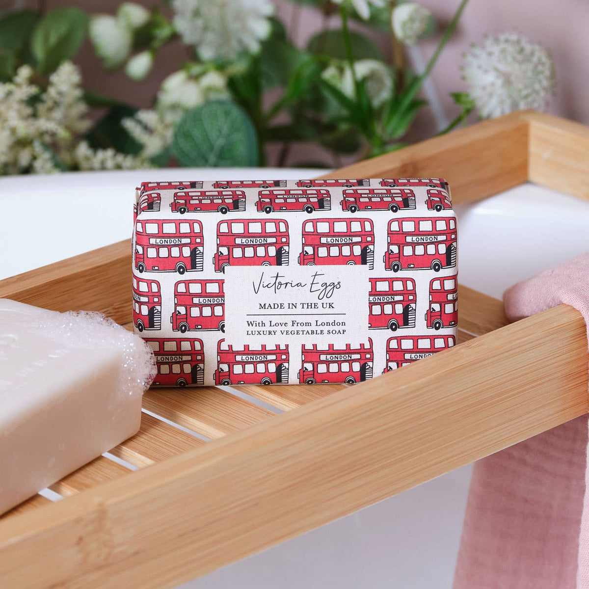 London Bus Luxury Soap Rhubarb & Custard