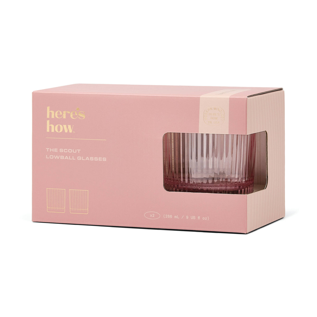 The Scout Lowball Glass - Set of 2 - Blush
