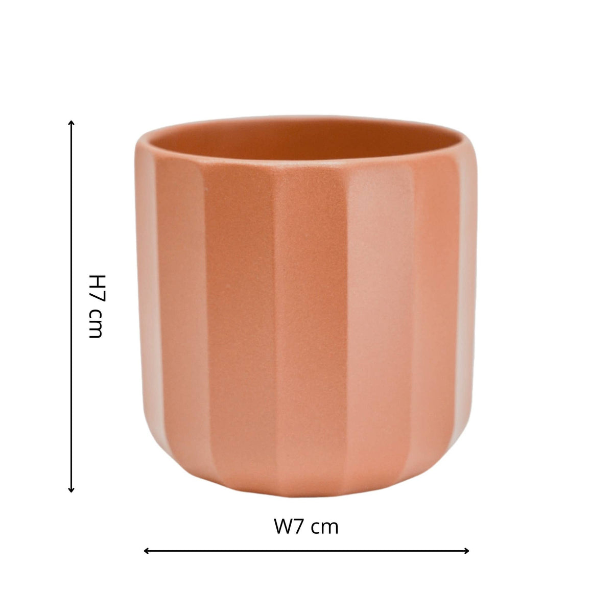 Positano Geo Planter: Ivory/ Off-white / 11 cm