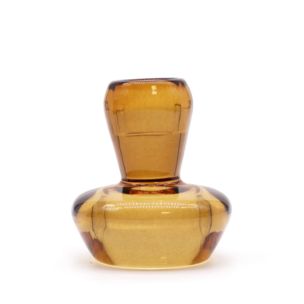Mushroom Flip Candle / Tealight Holder - Antique Amber