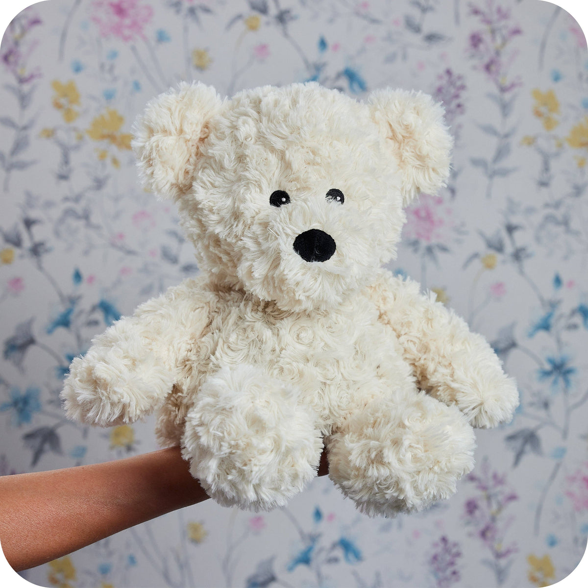 Warmies Cream Curly Bear