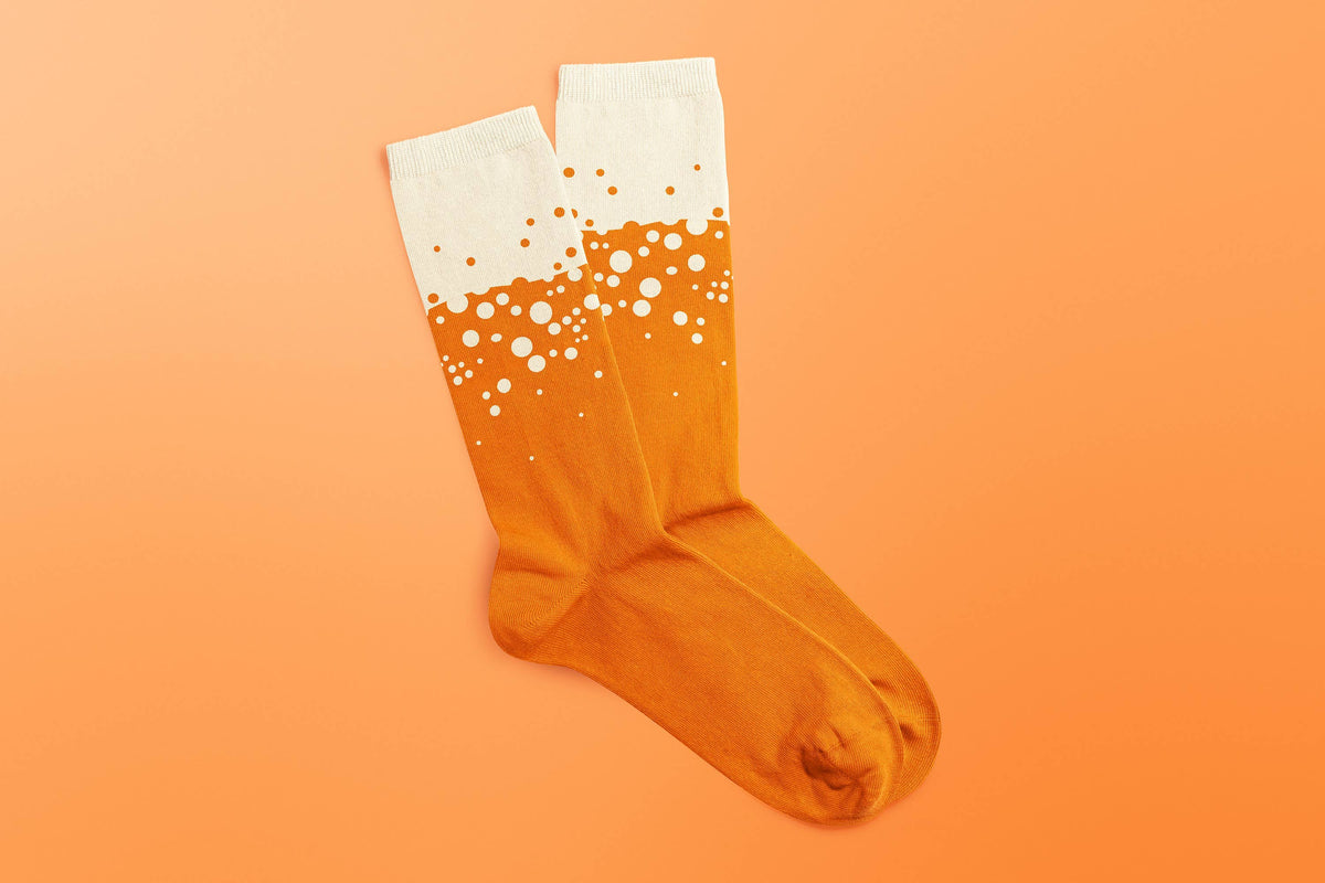 Luckies Originals - Craft Socks: Hazy IPA (Orange)