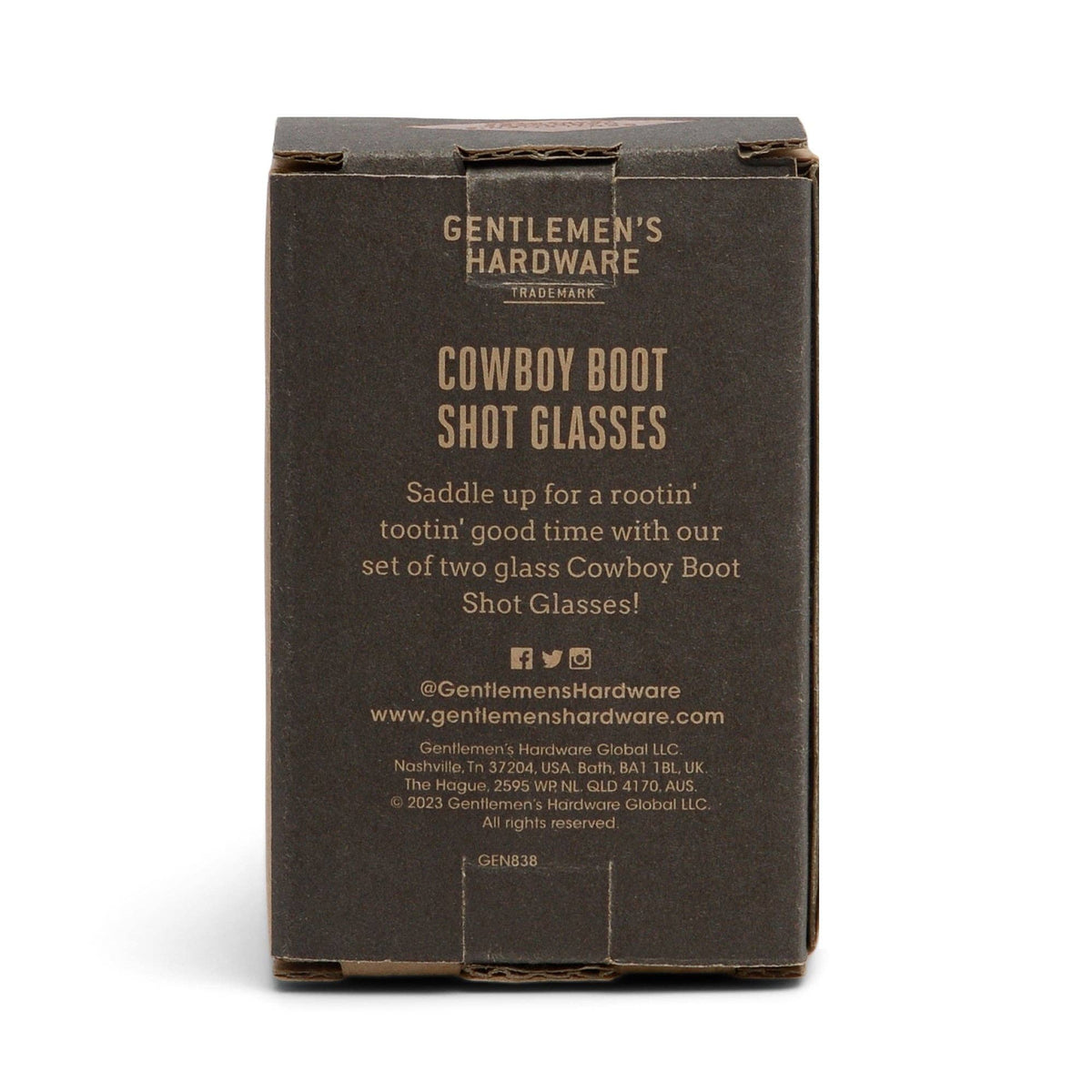 Gentlemen's Hardware Cowboy Boot Shot Glasses (set of 2)