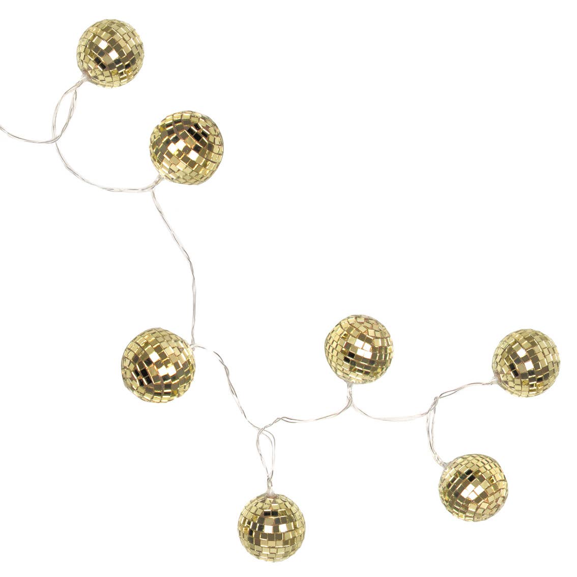 Gold Disco Ball String Lights | 1.5m |
