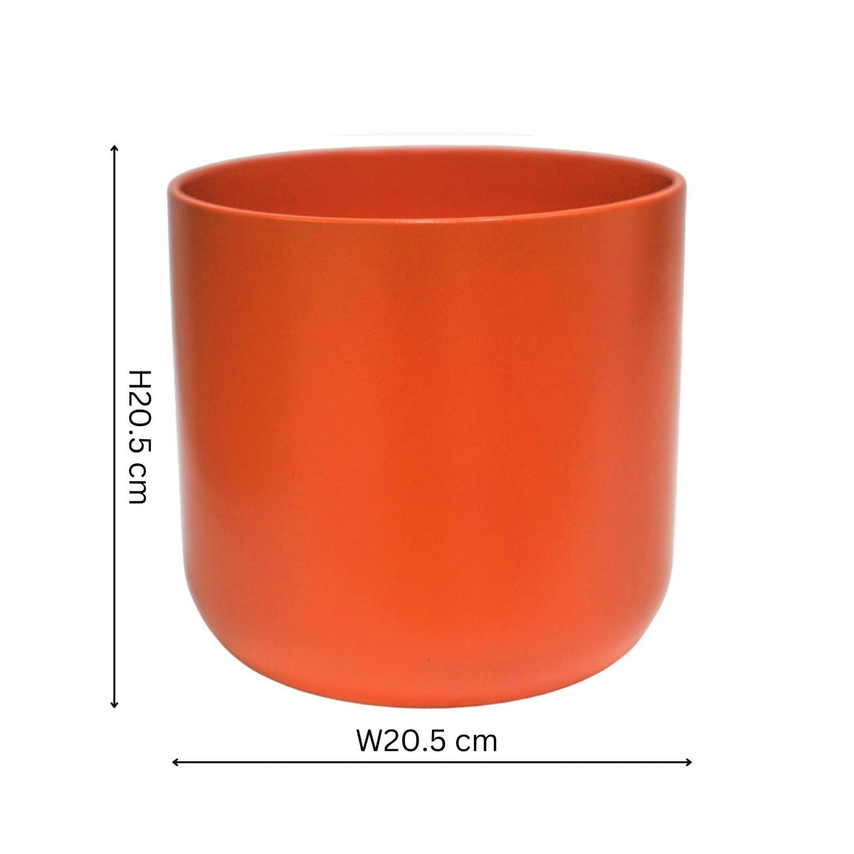 Lisbon Ceramic Indoor Planter H20.5cm D20.5cm: Anthracite