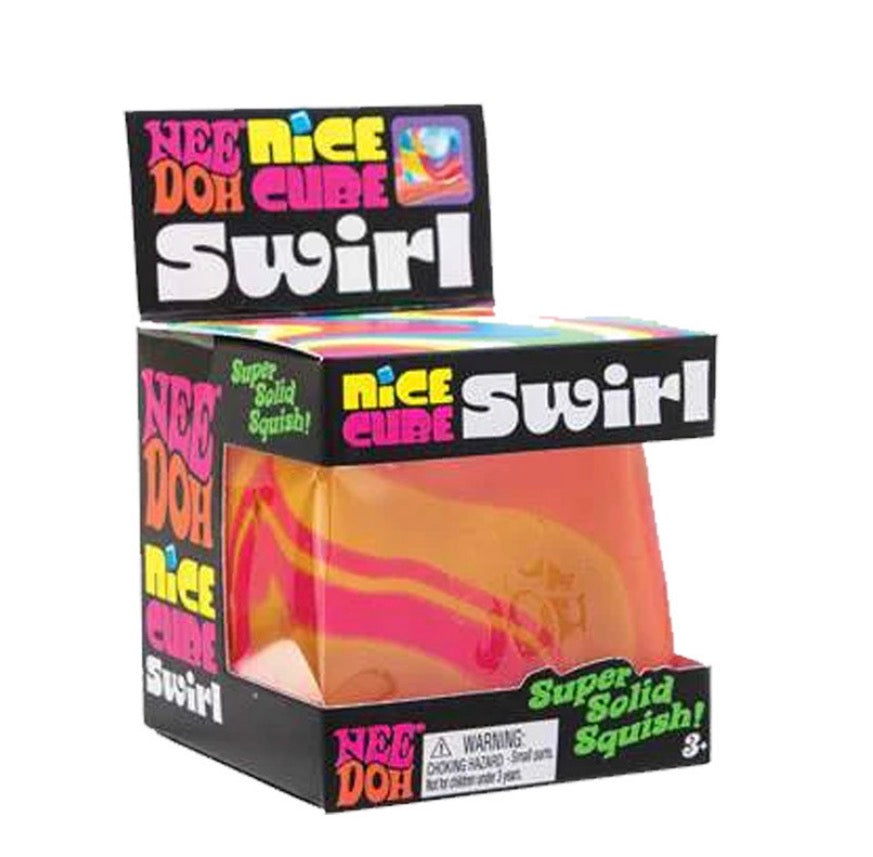 NeeDoh Nice Cube Swirl Fidget Toy - Random Assorted Colour