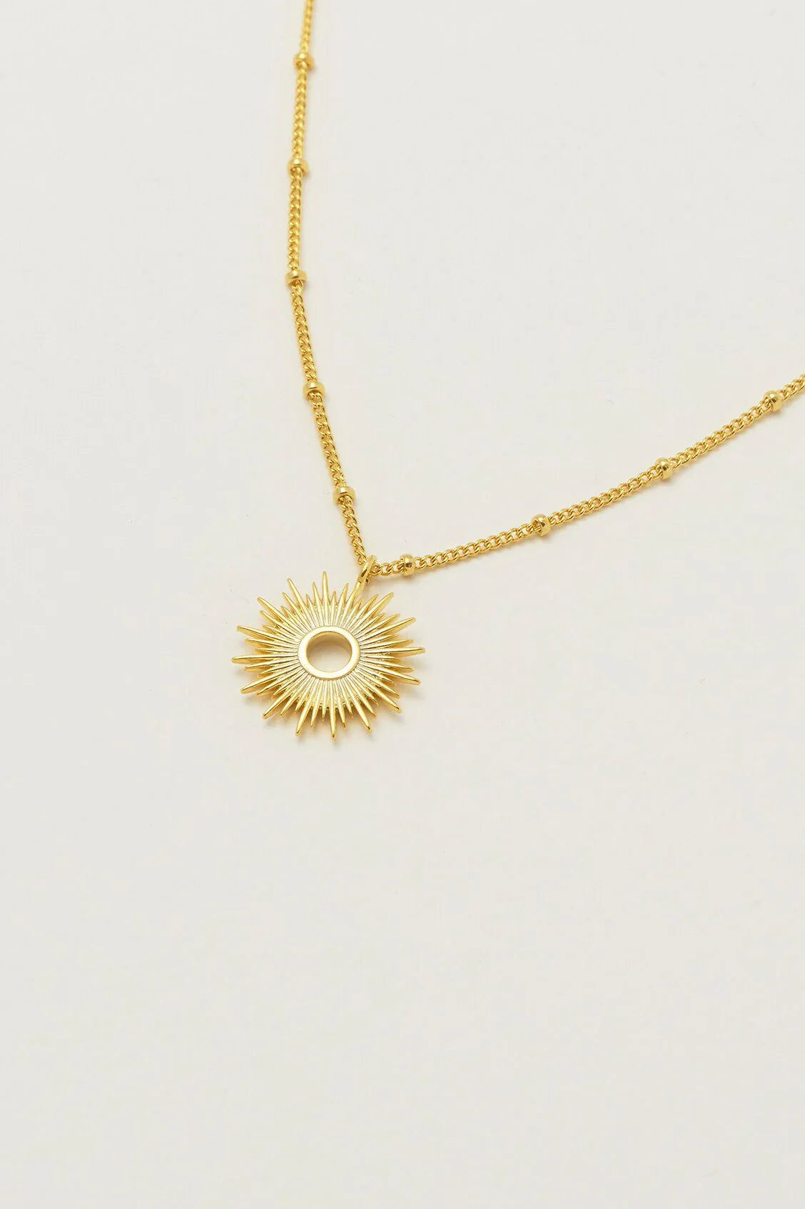 Full Sunburst Gold Necklace