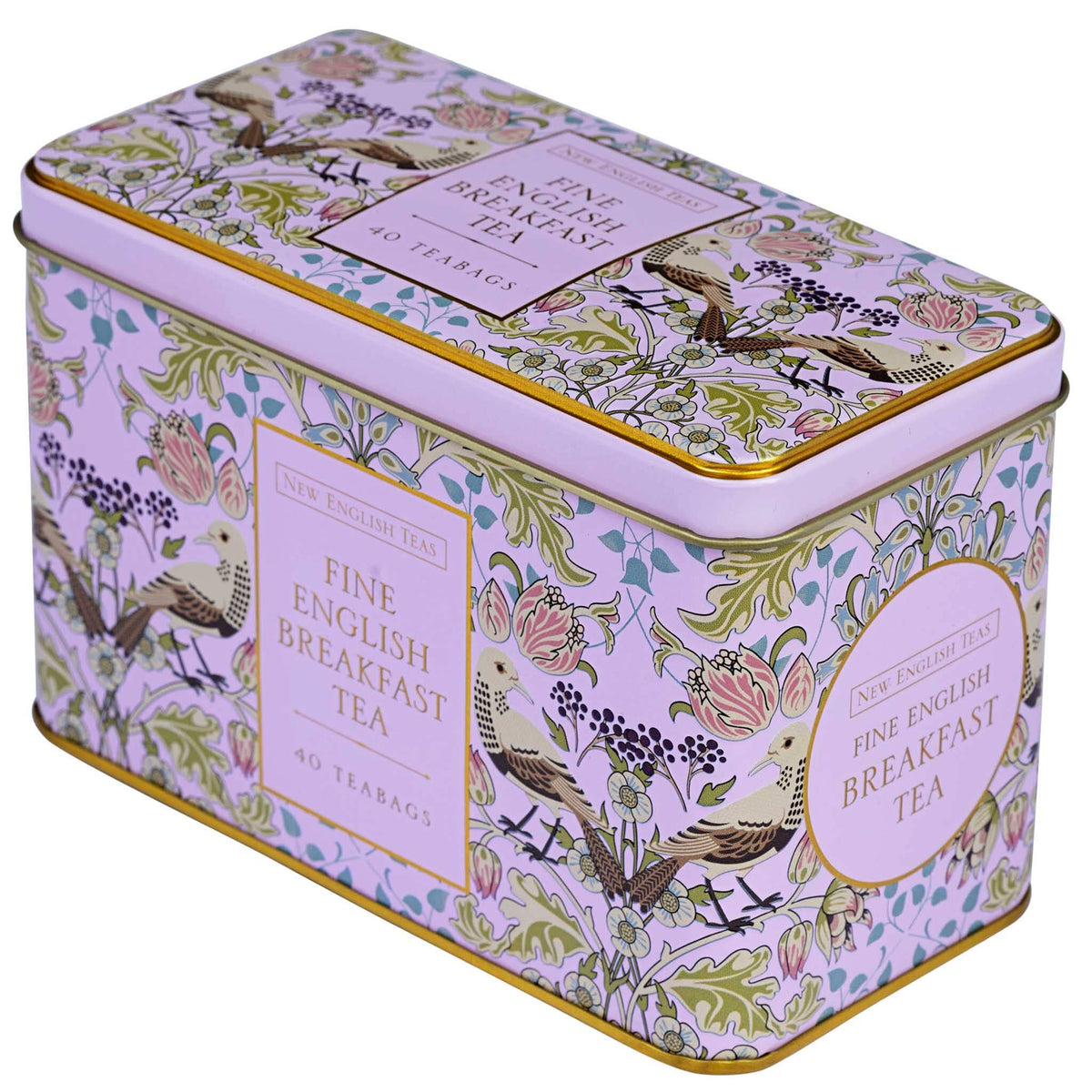 Song Thrush 40 Teabag Tin - English Breakfast - Pink