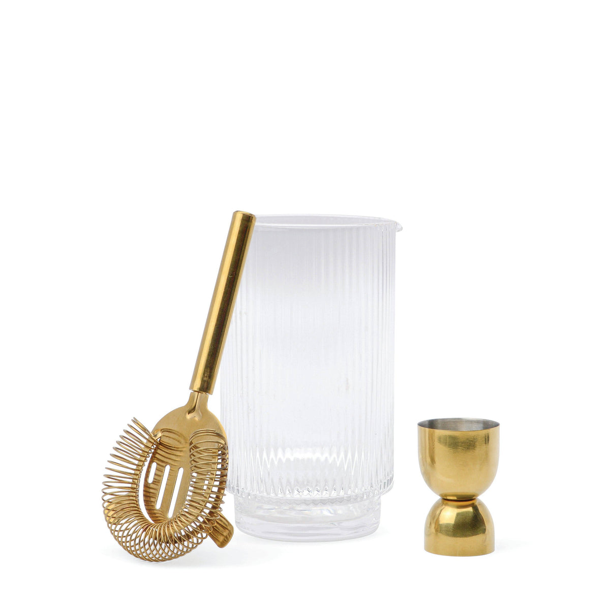 Here&#39;s How Bar Tool Set - Jigger, Strainer, Spoon, Beaker