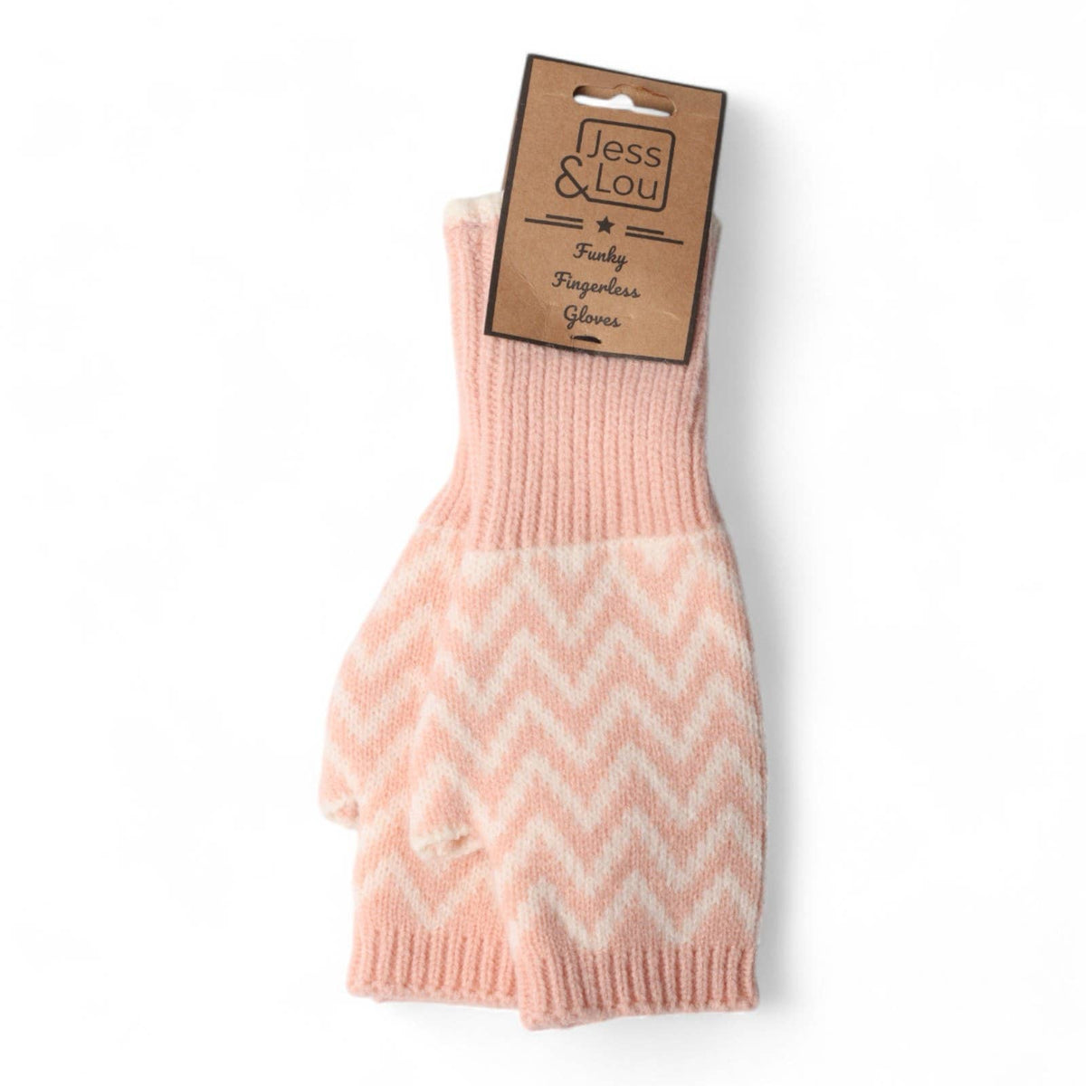 Herringbone Fingerless Glove/Wrist Warmer: Black