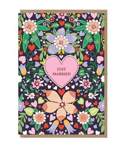 HON25 Just Married - Greetings Card