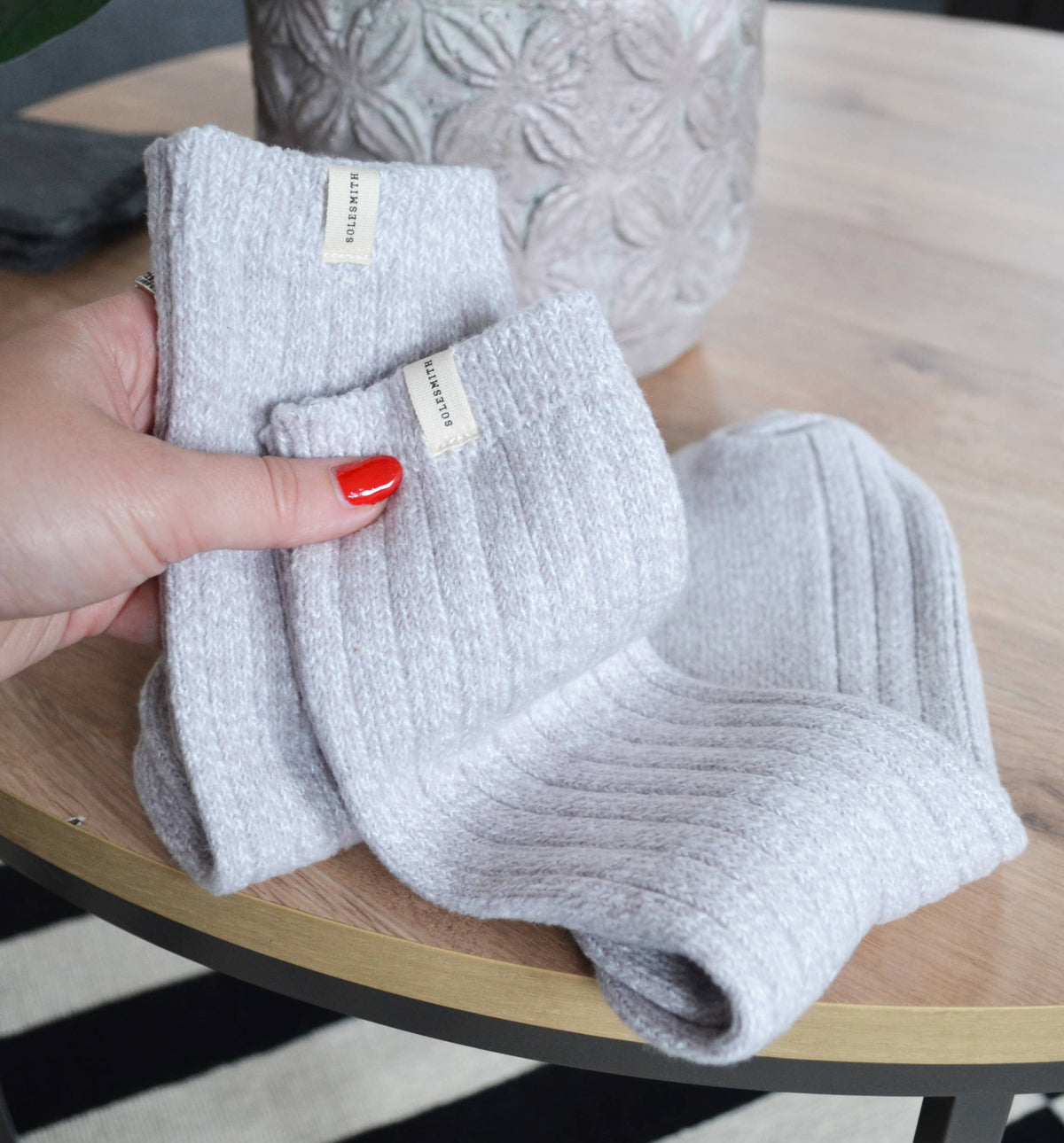 Super Soft Snug Socks: Men's Grey 7-11