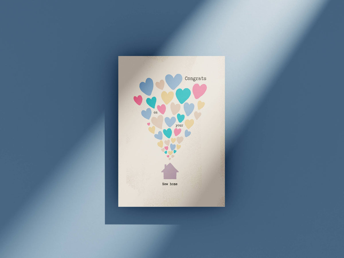 New Home Hearts Housewarming Card