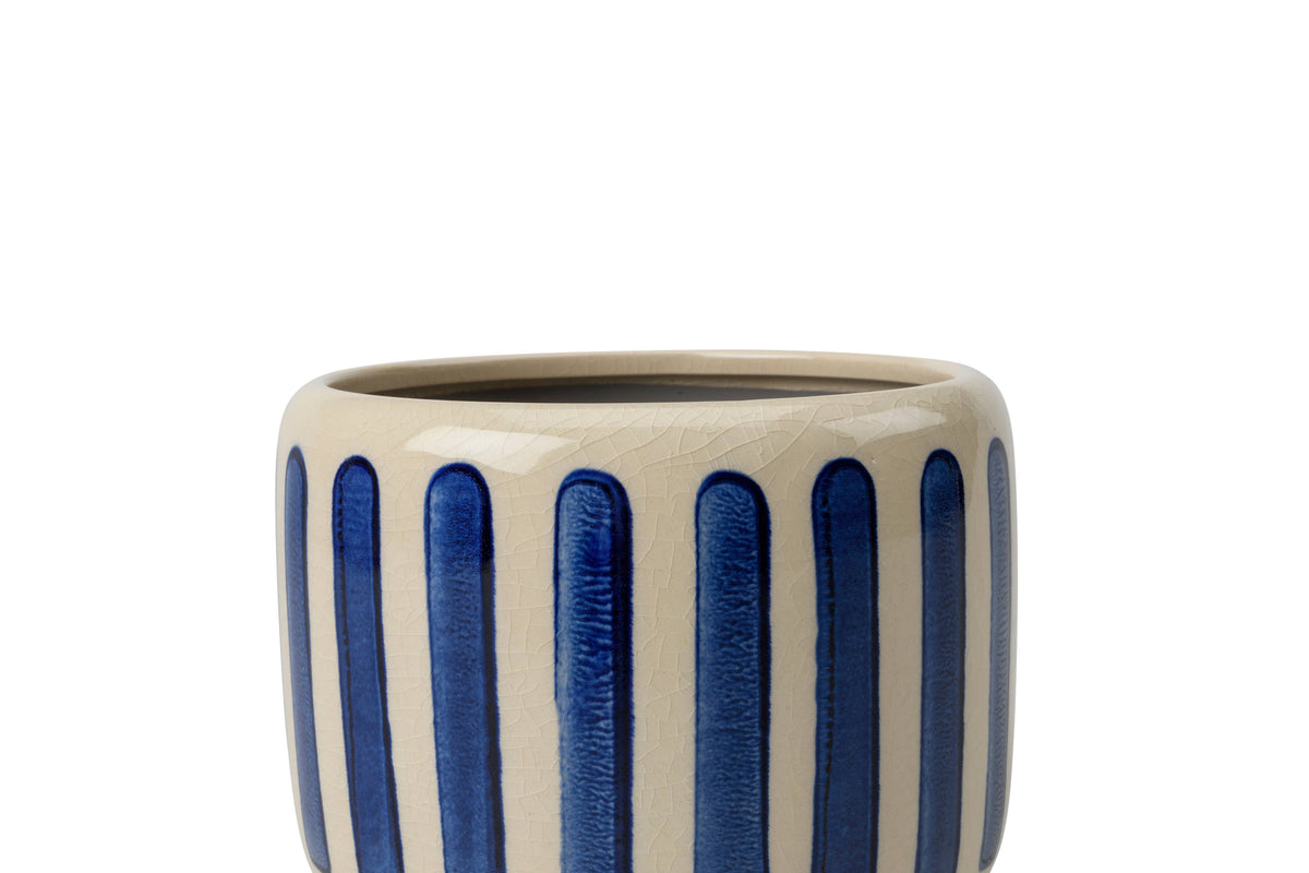 Collectors Indoor Pot 13cm Blue Stripe
