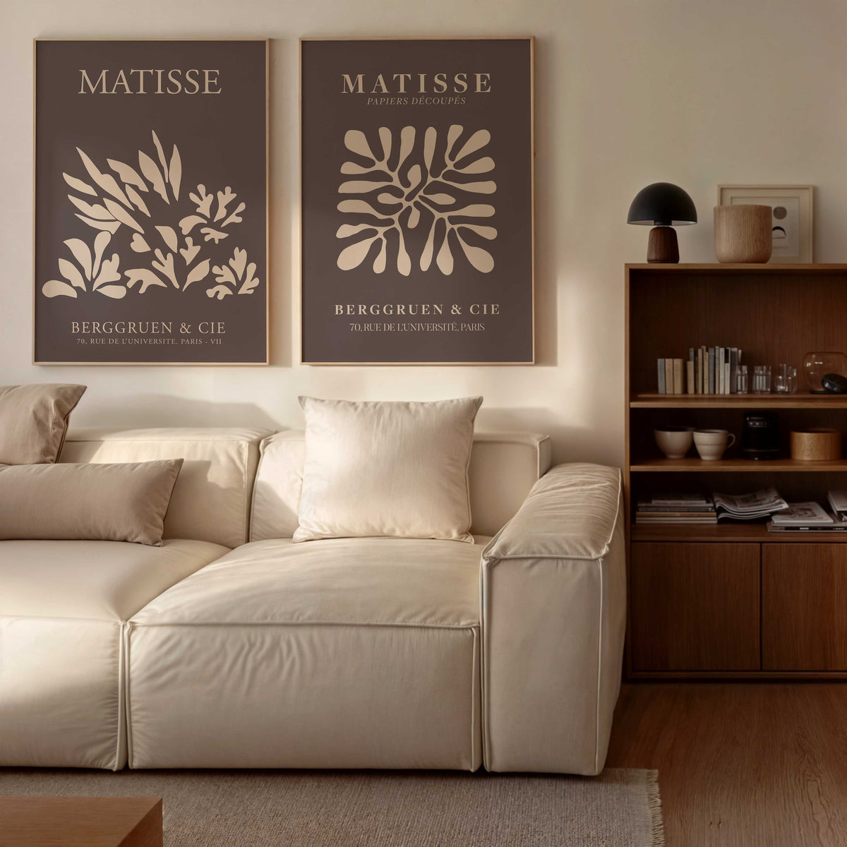 Matisse Brown Fleur Formes Print: A3
