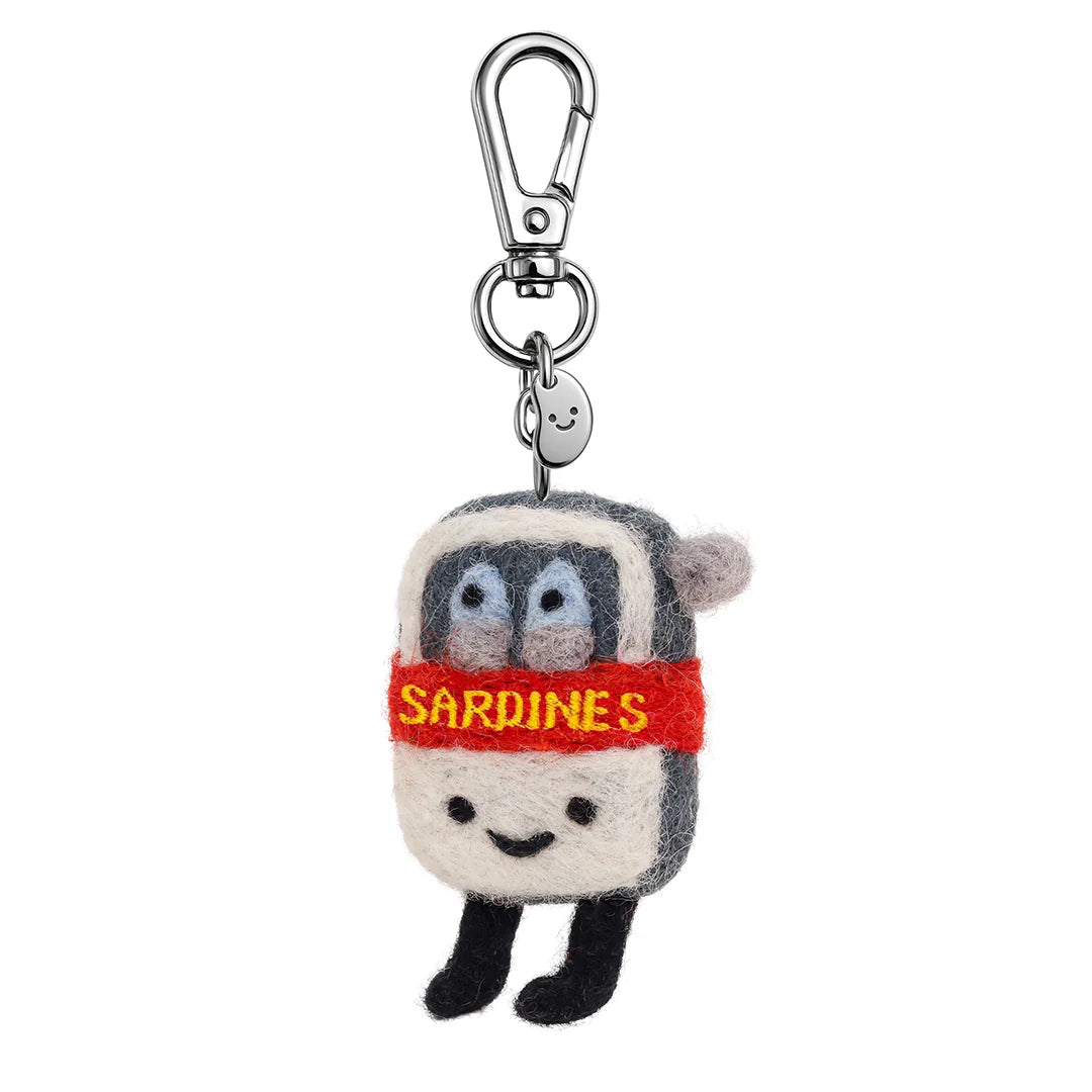 Suki The Can of Sardines Felt Keychain - Silly Beans