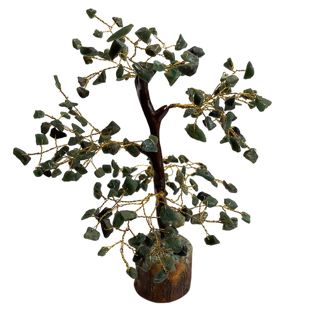 Gemstone Tree, 200 Beads, 20cm: Amethyst and Rose Quartz