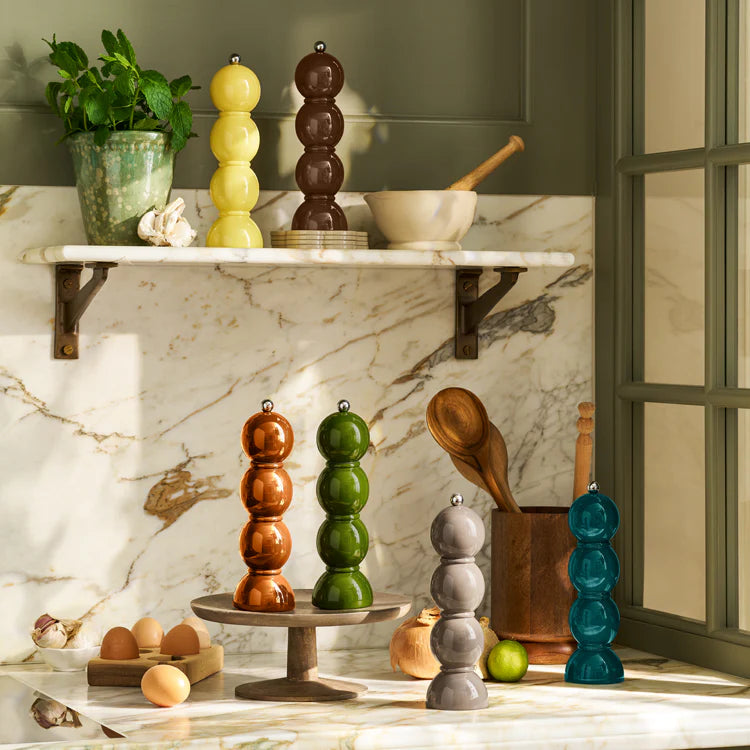 Khaki Bobbin Salt or Pepper Mill
