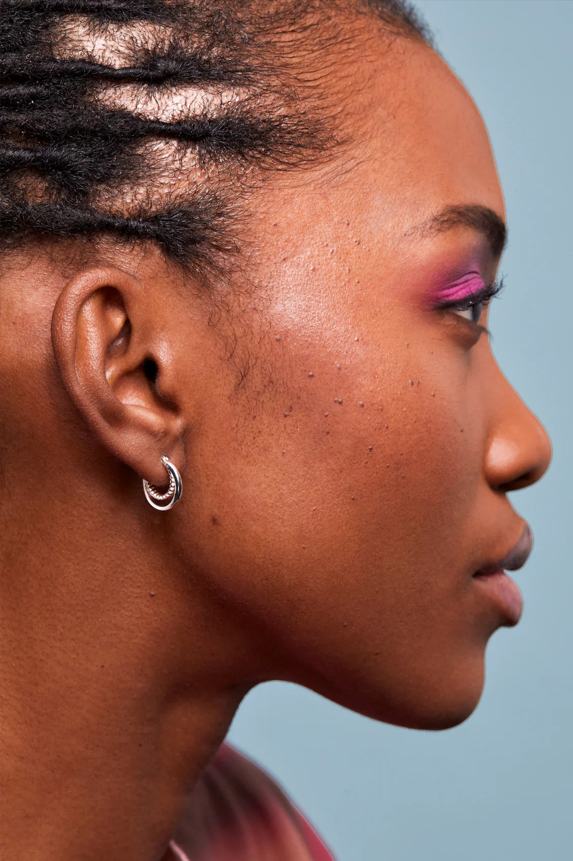 Double Twisted Silver Plated Hoop Earrings