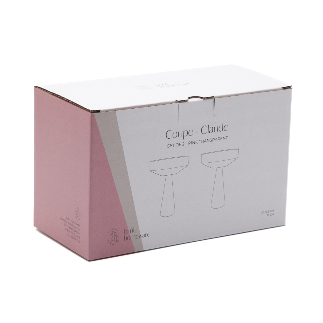 Champagne Coupe Claude | set of 2 | pink