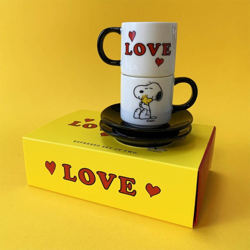 Peanuts Espresso Set of 2 - Love