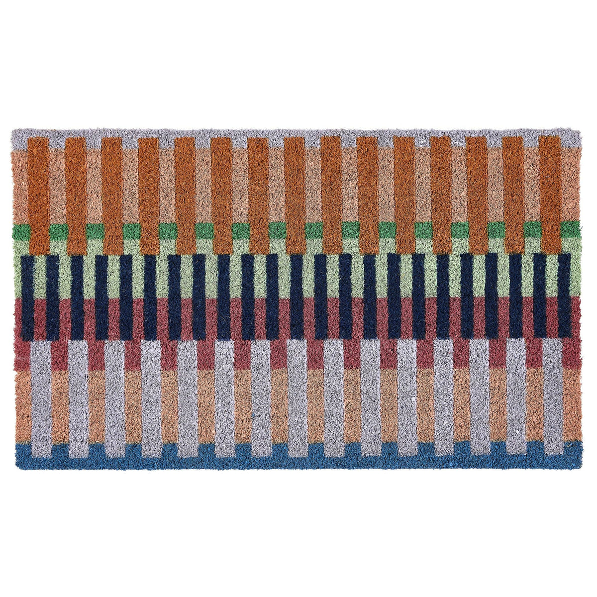 My Mat Printed Coir Bright Broken Stripe: 45x75