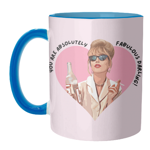 Mugs 'Absolutely Fabulous Darling!': Mug Colour Inner & Handle 11oz - Pink