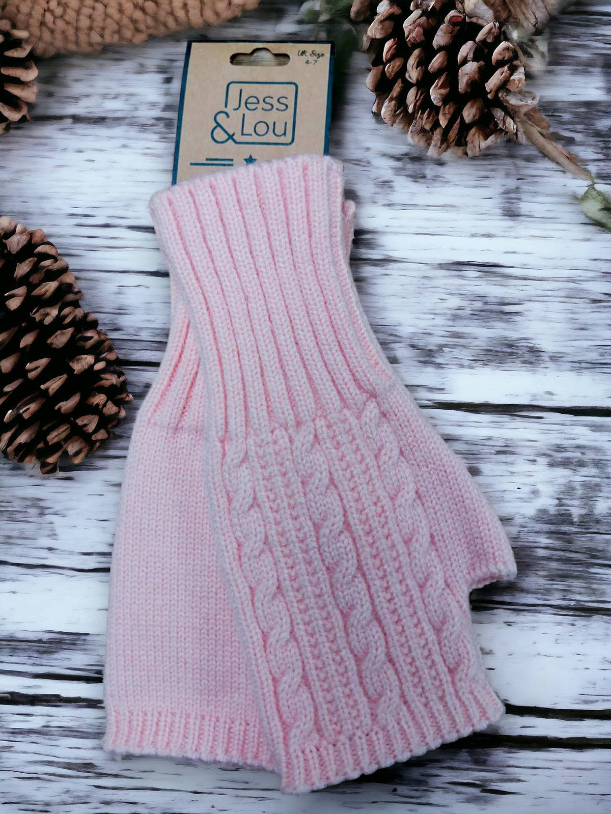 Cosy Fingerless Cable Knit Gloves – Warm & Stylish : Green