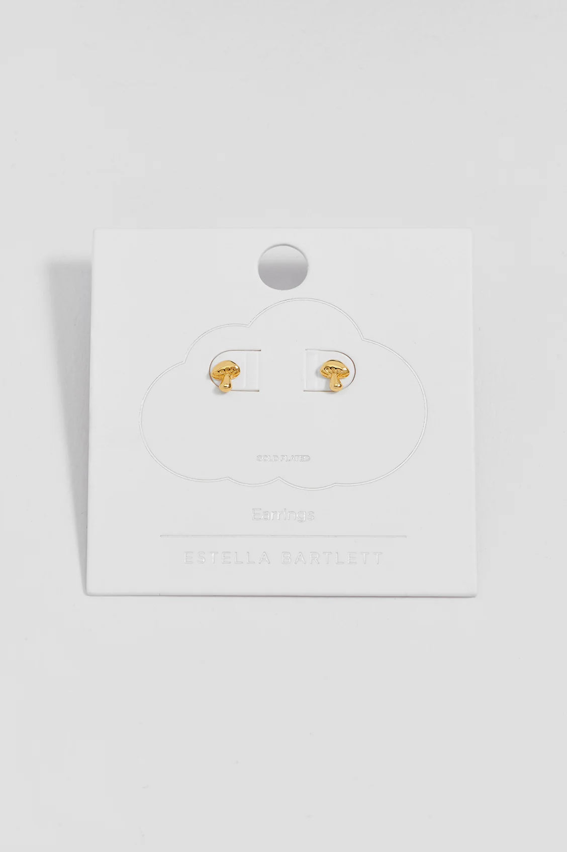 Mushroom Gold Plated Stud Earrings