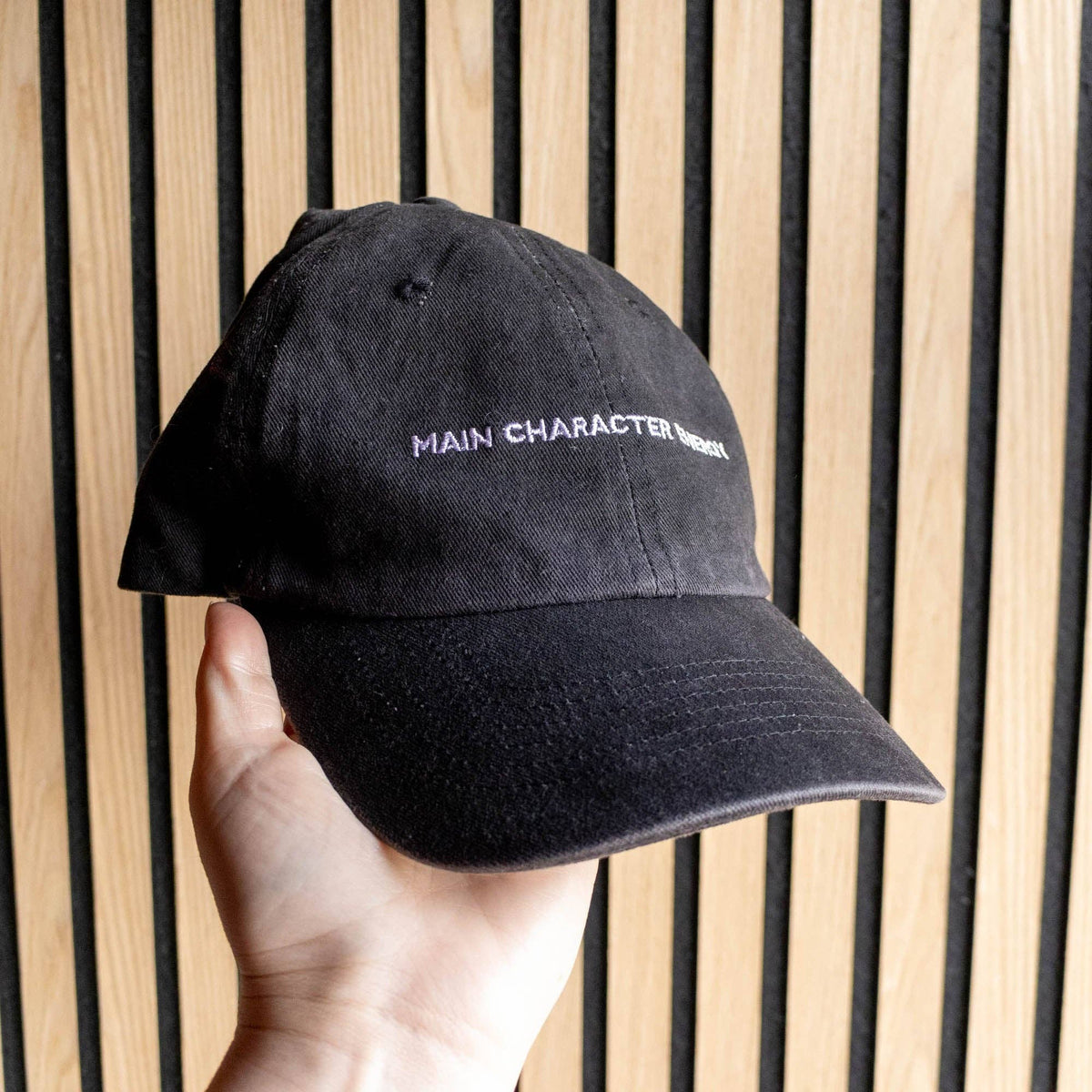 Main Character Energy Black Cap Hat