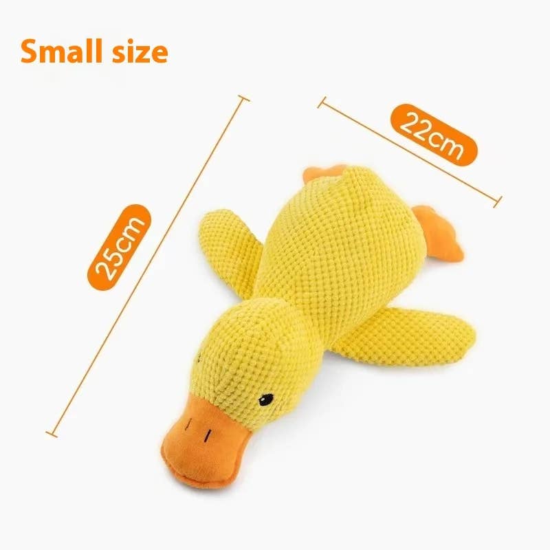 Stuffed Duck Pet Chew Squeaky Toy: Small