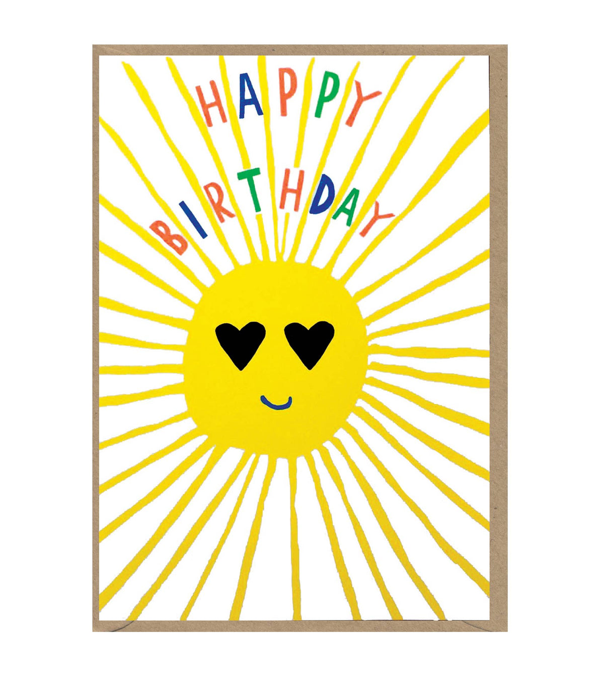 FAB87 Sun Birthday - Neon Greetings Card