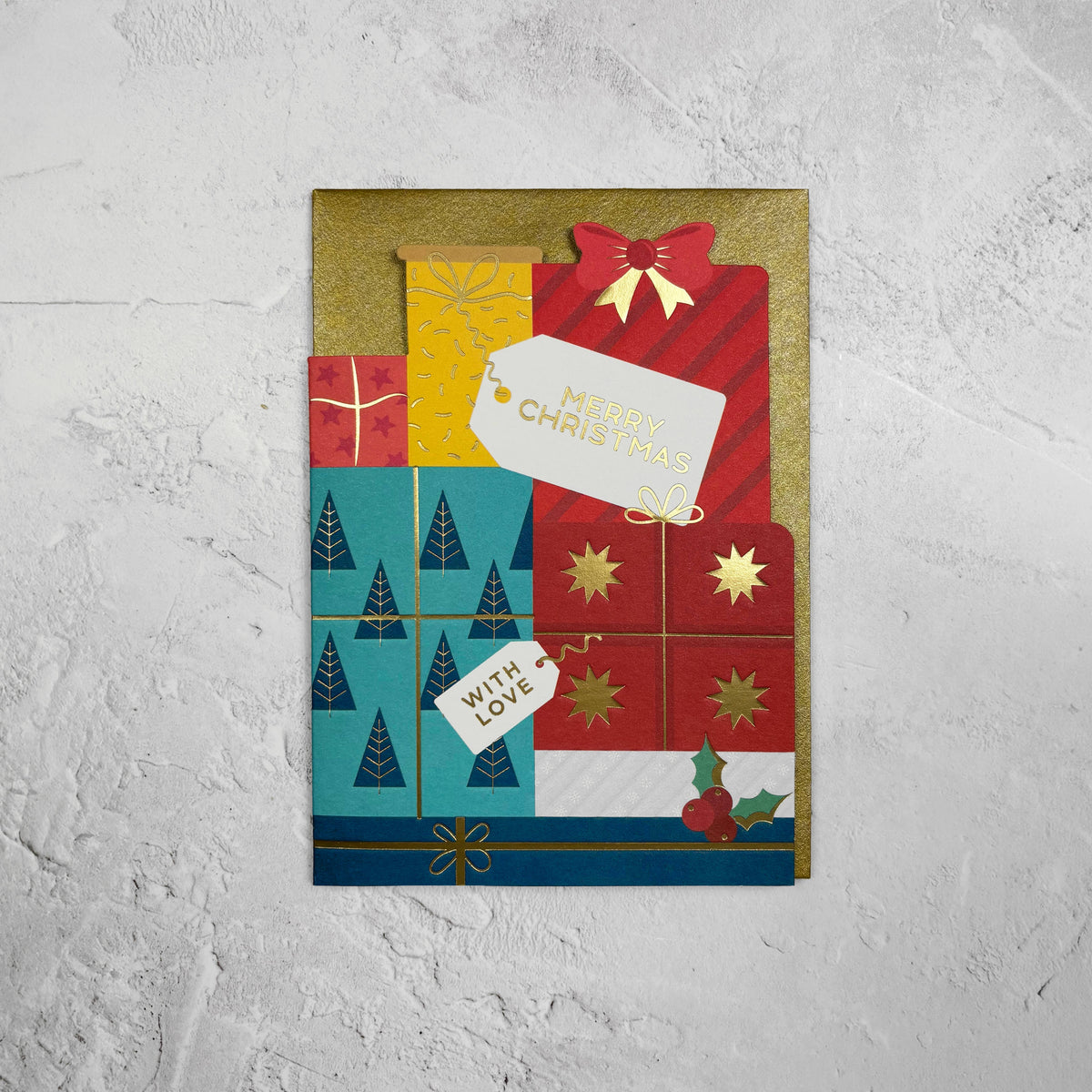 Presents Die Cut Christmas Card