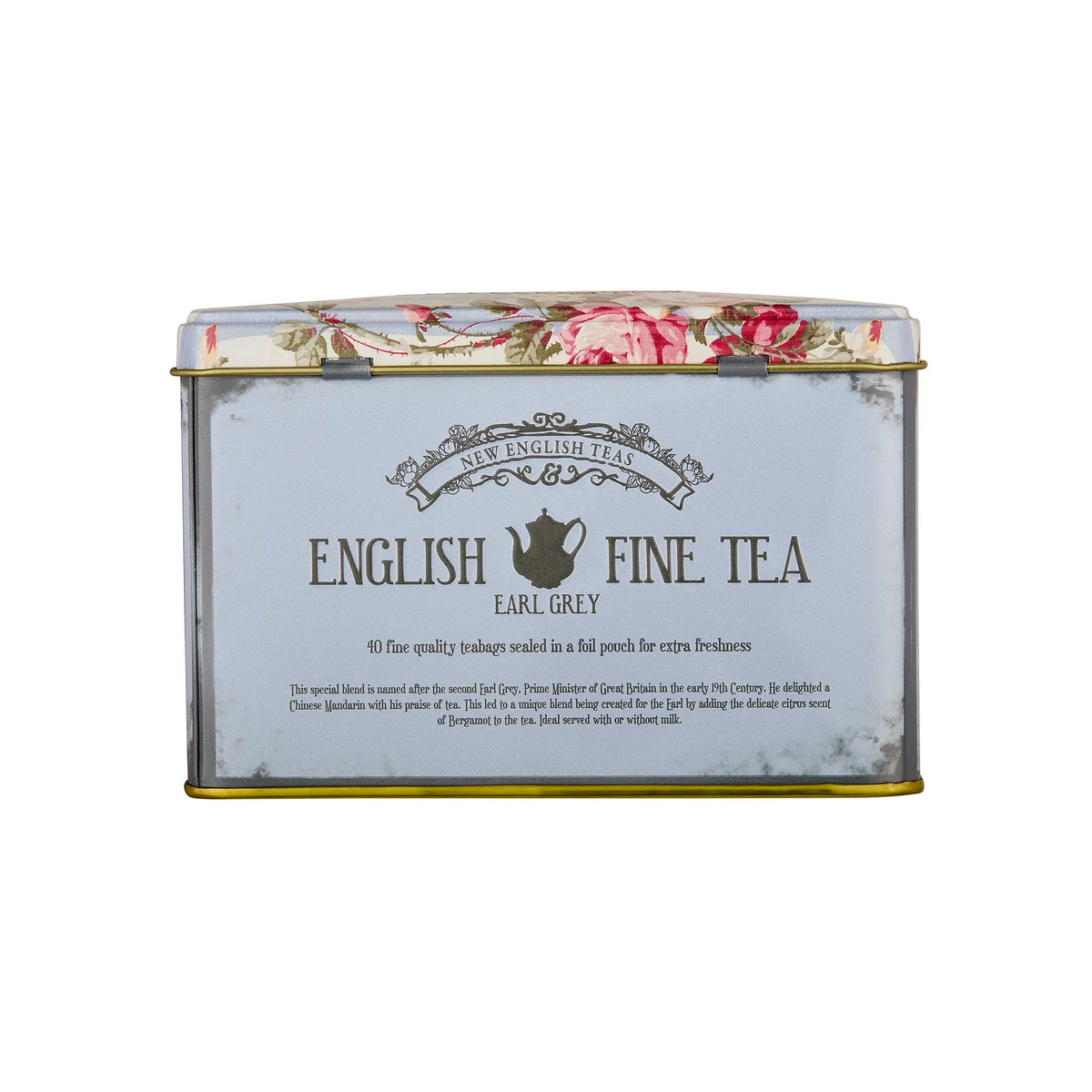Vintage Floral 40 Teabag Tin - Earl Grey