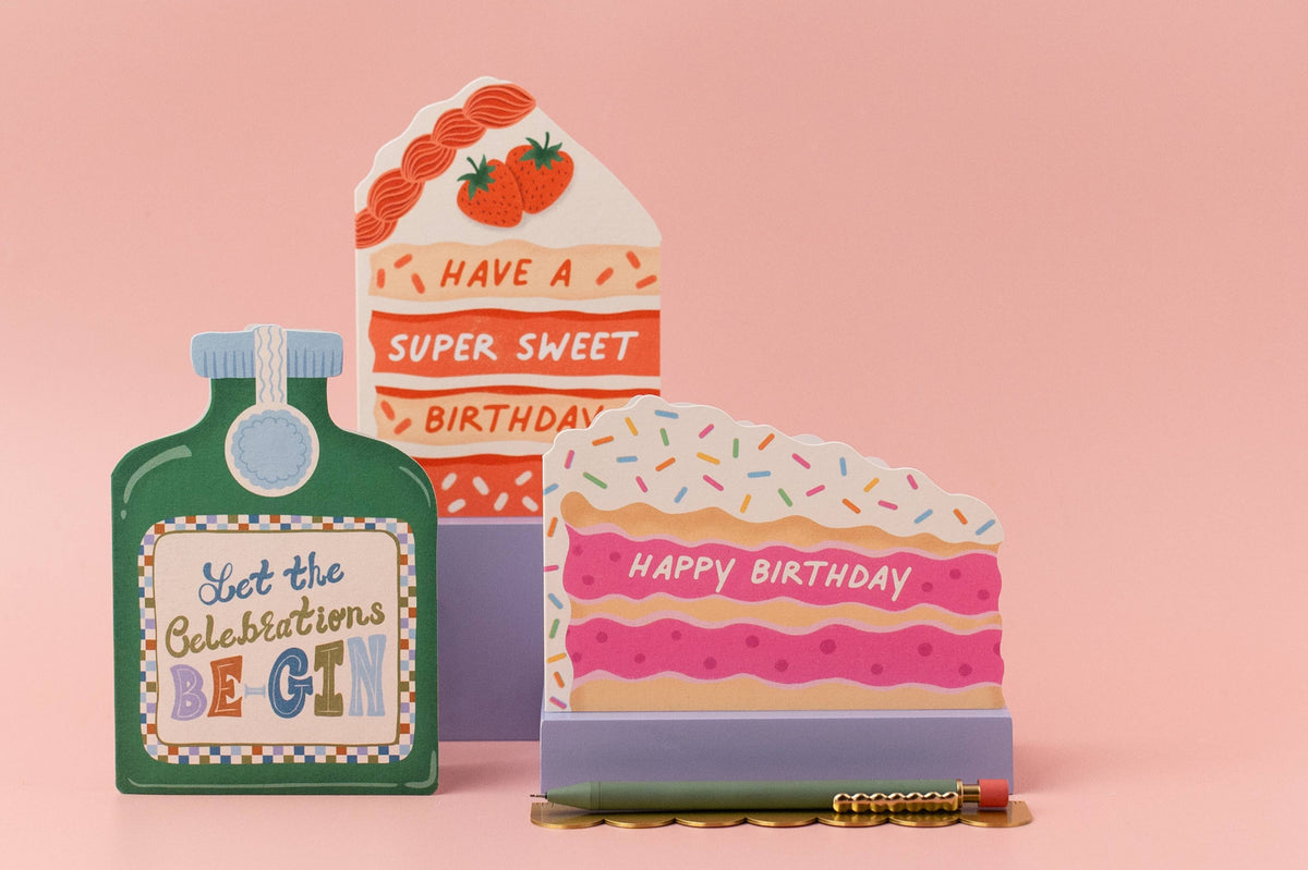 Let The Celebrations Be-Gin Card | Birthday Shaped Card