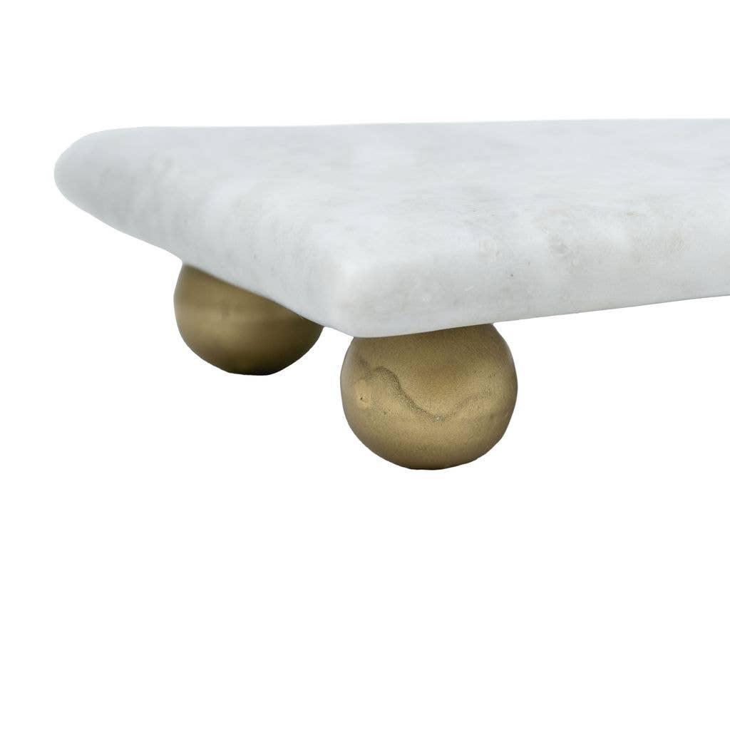 Mousehole - Decorative Marble Tray with Bun Feet