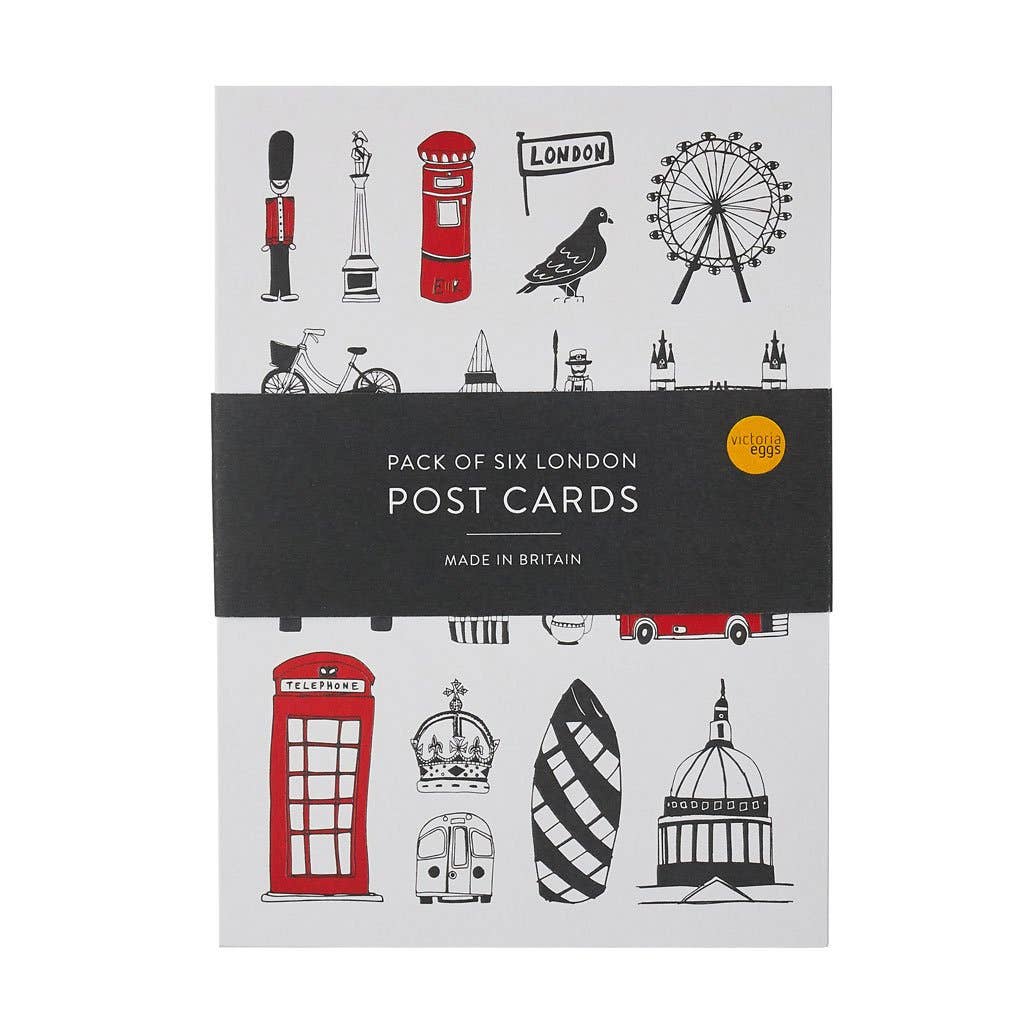 Pack Of 6 London Postcards