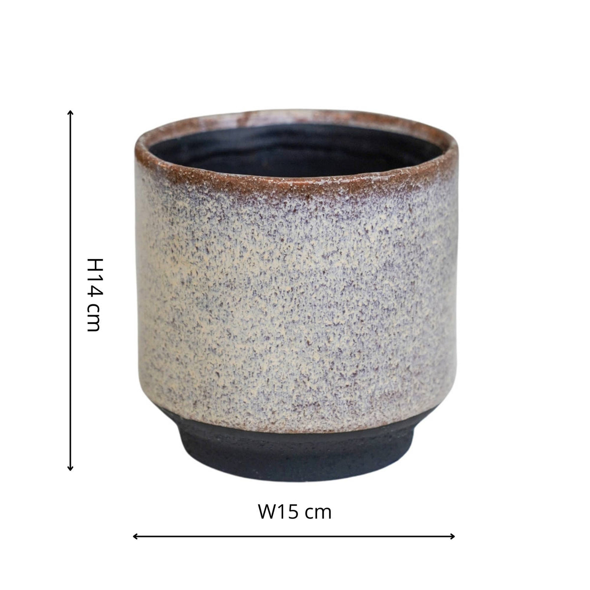 Clovelly Planter: Ivory/ Off-white / 10 cm