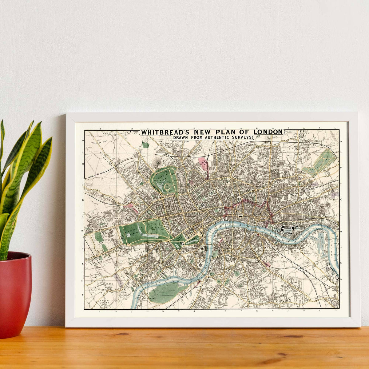 Whitbreads New Plan Of London 1853: Gloss / 15 ¾ x 19 ⅝ in | 40x50 cm