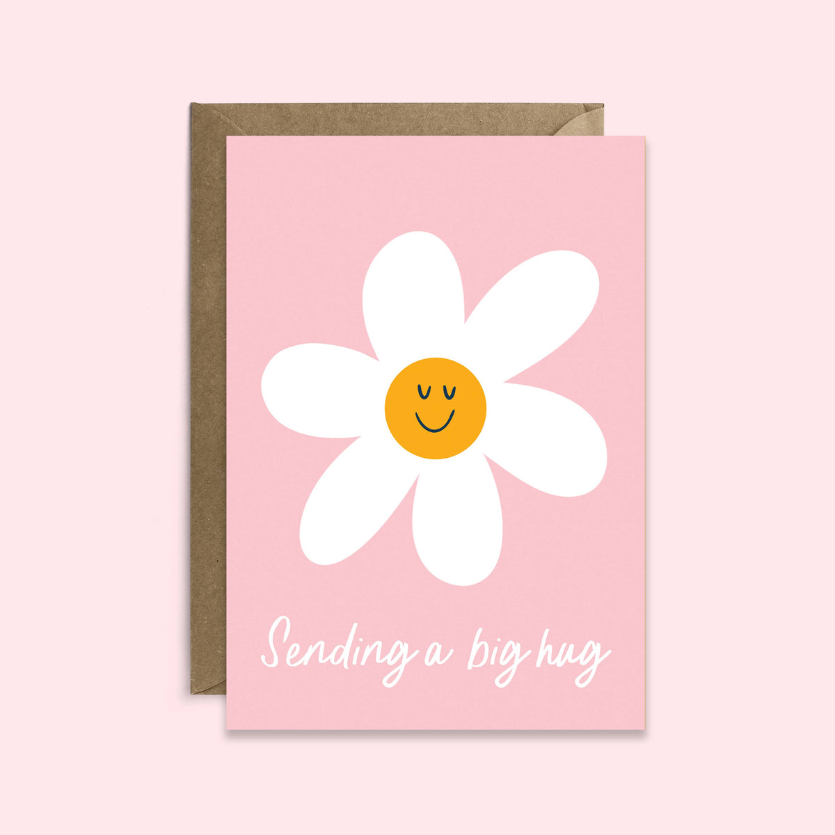 Sending a Big Hug Daisy Card | Floral Thinking of You Card: Naked