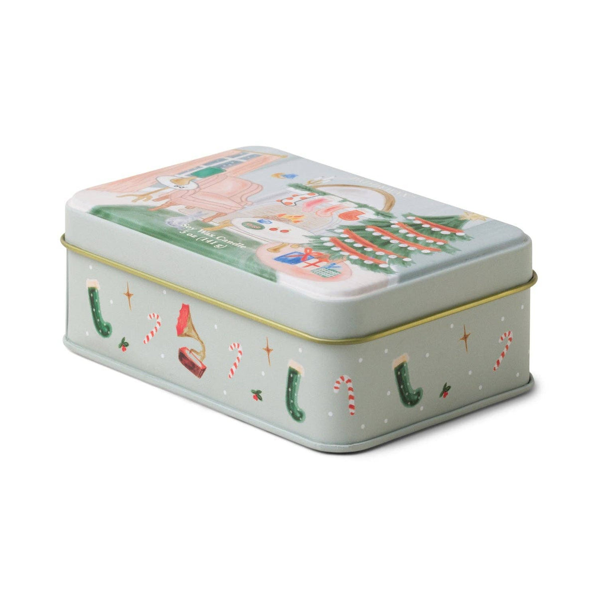 Paddywax Christmas Tin Living Room - Persimmon & Chestnut
